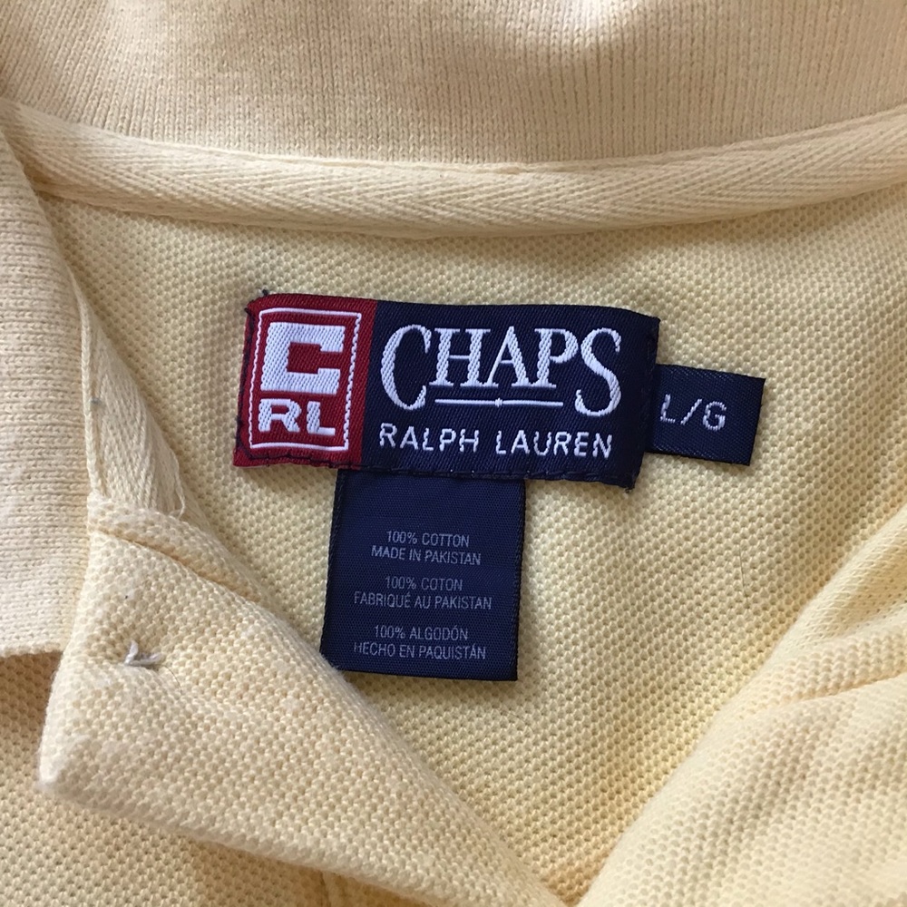 Chaps men’s honey yellow polo shirt size L